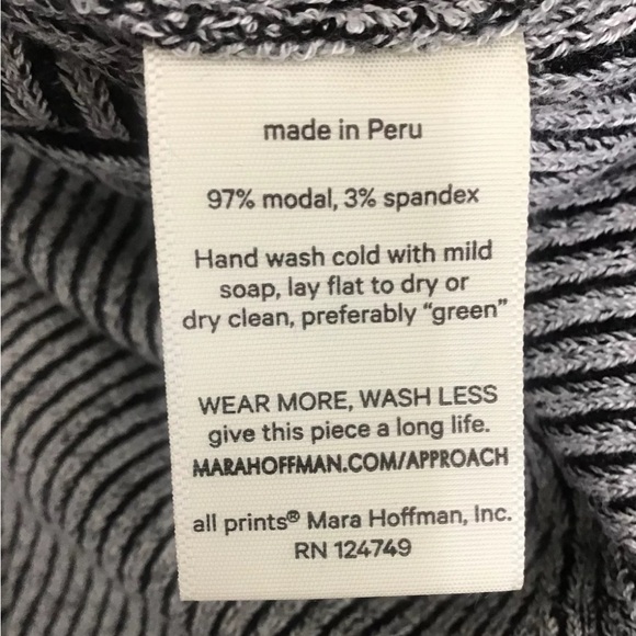 Mara Hoffman Jasmine Gray Ribbed Mock Neck Long Sleeve Dress size XL - Picture 3 of 11